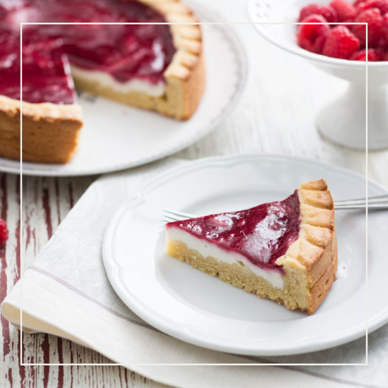 Ricotta and jam tart